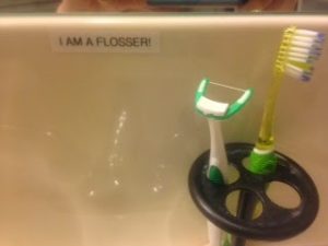 Yes, that is the kind of flosser I now use daily. I love it! No more messy, gross, tangled mess.